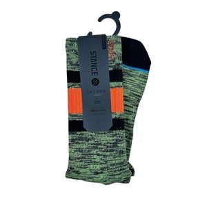 Stance Anthem Green and Orange Casual Socks